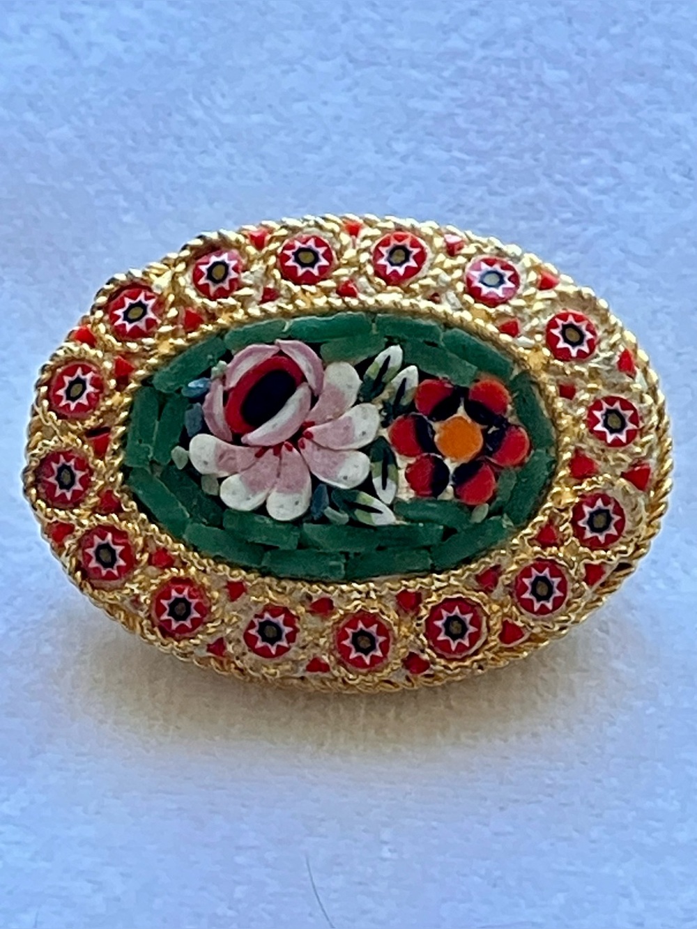 Vintage Micro Mosiac Pin
